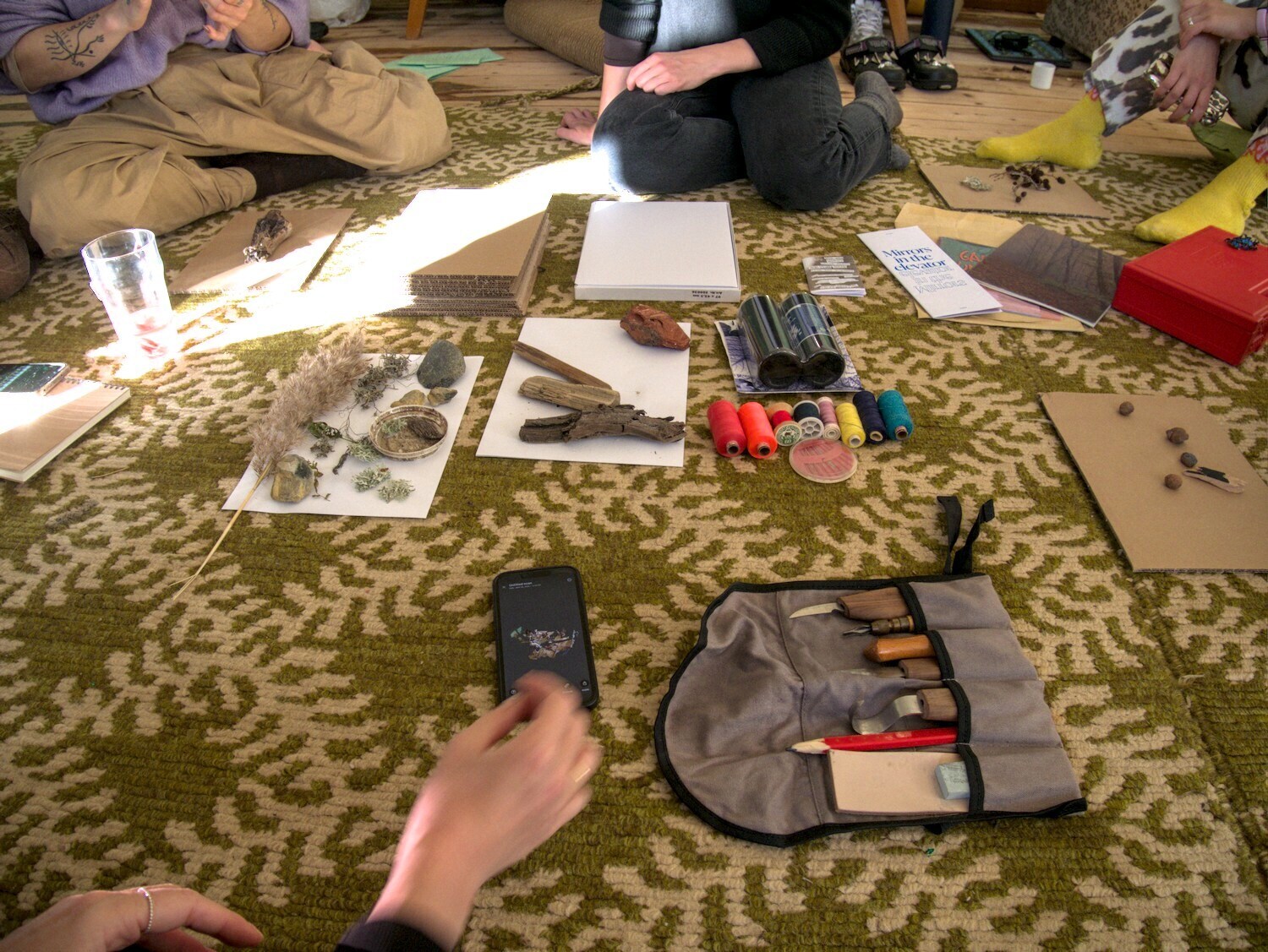 During the 3D scanning of textures and environments & reading zines and testing cyanotype to document the surroundings