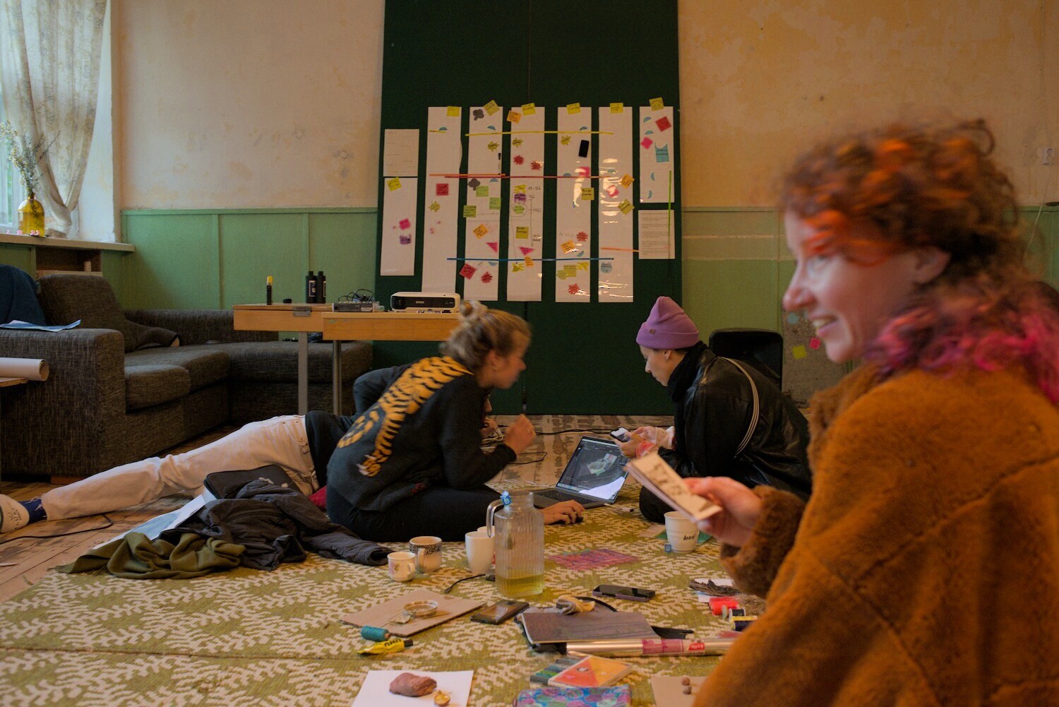 During the 3D scanning of textures and environments & reading zines and testing cyanotype to document the surroundings