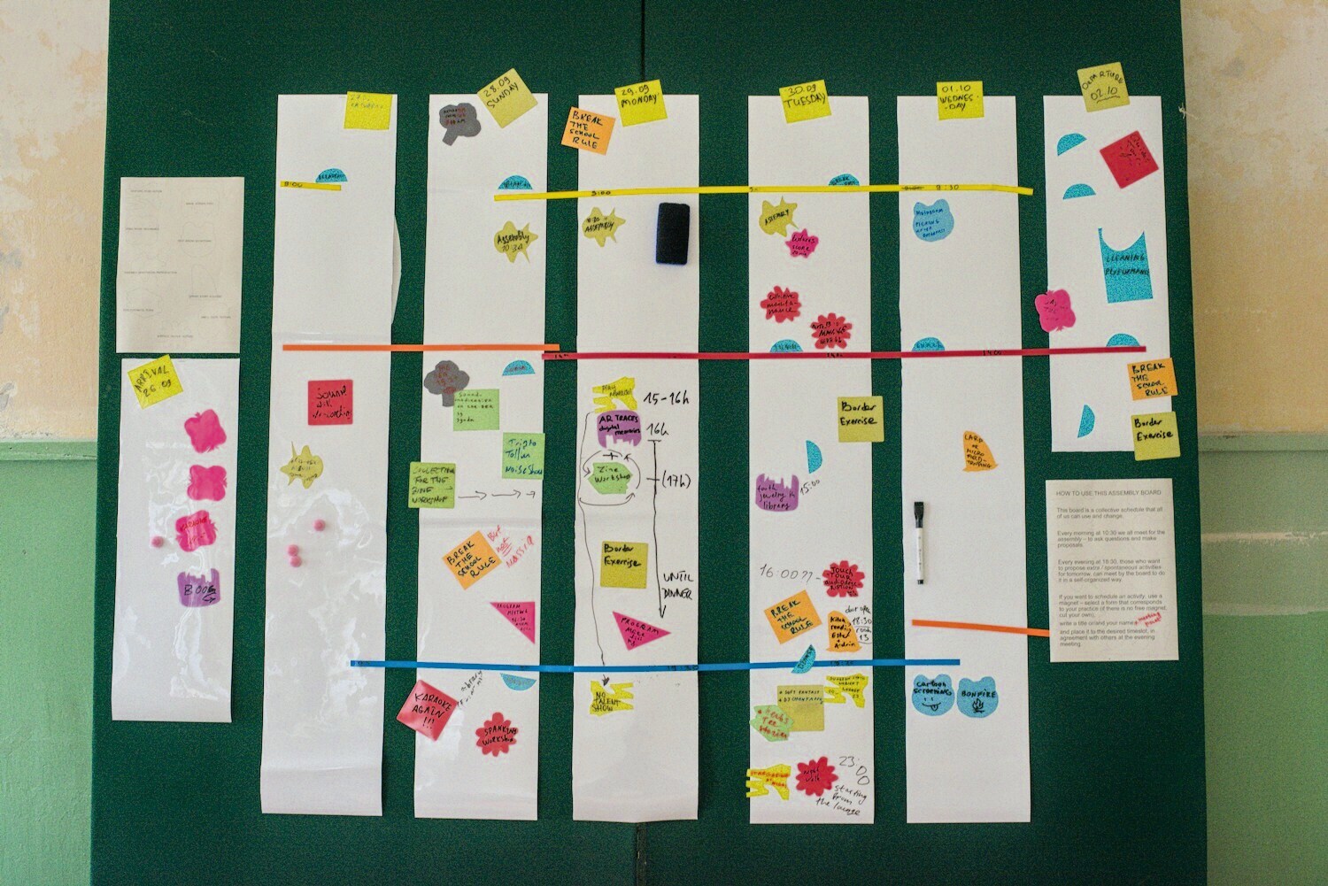 Schedule of the assembly