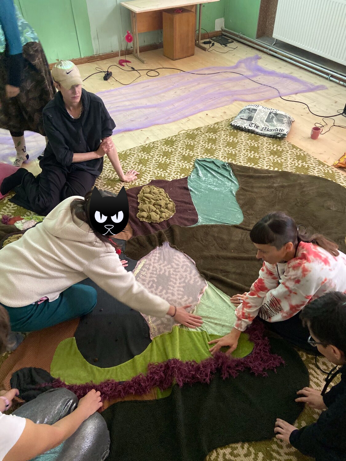 During the touch tour and zine reading on the shores of Azov sea