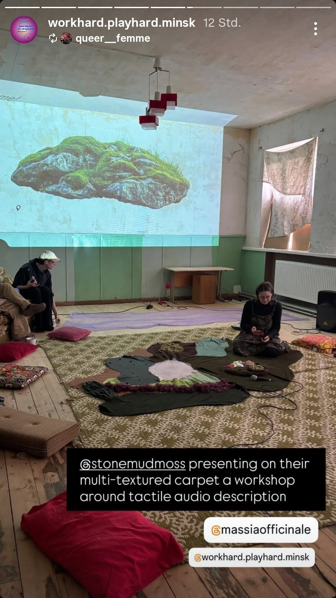 During the touch tour and zine reading on the shores of Azov sea