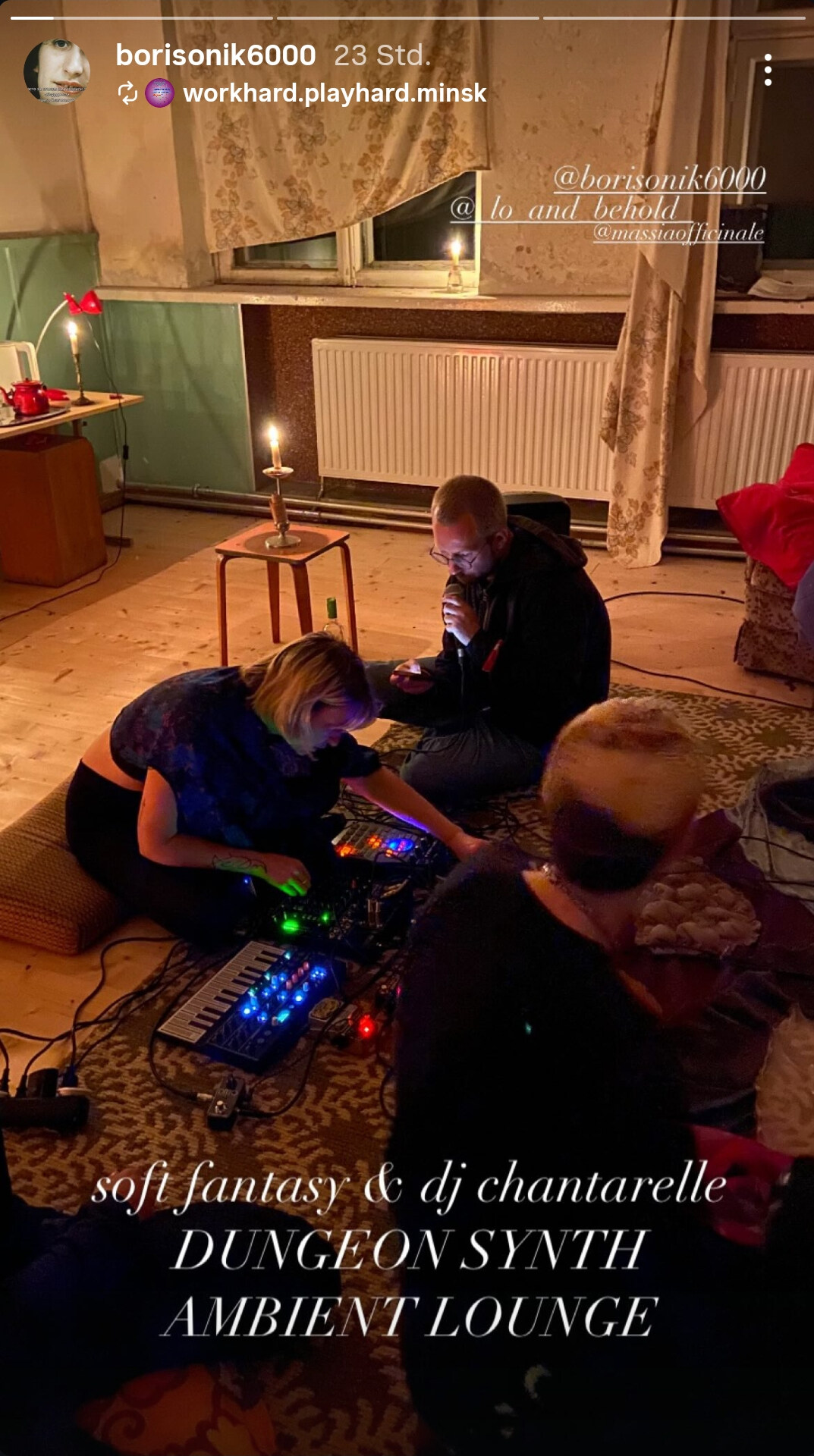 During DJ Chantarelle’s (Aleksei Borisionok) and soft fantasy’s (Lo Moran) listening session